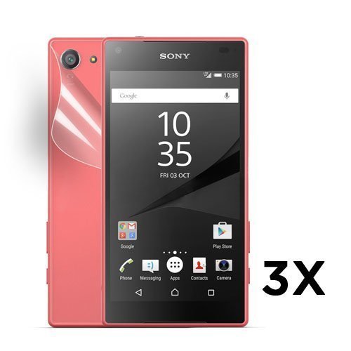 Takakansi Suoja Sony Xperia Z5 Compact. 3kpl Paketti.