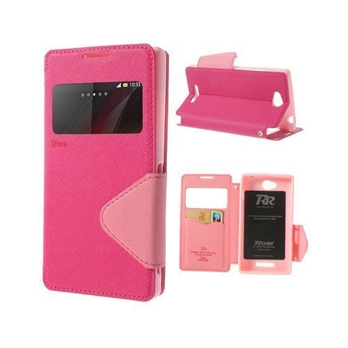 Techno Pinkki Sony Xperia C Nahkakotelo