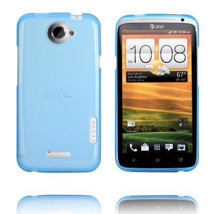 Tpu Muovinen Läpikuultava Vaaleansininen Htc One X Suojakuori