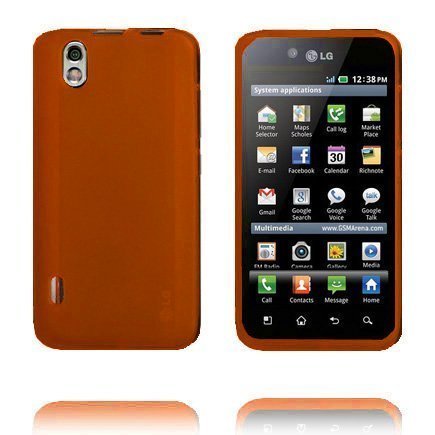 Tpu Muovinen Oranssi Lg Optimus Black Suojakuori