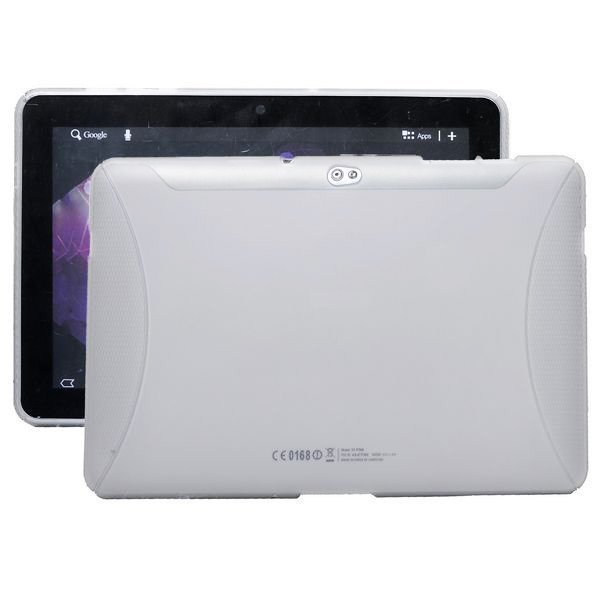 Tpu Samsung Galaxy Tab 10.1 Suojakuori Läpikuultava Valkoinen