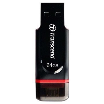 Transcend JetFlash 340 Dual USB Muistitikku 64Gt