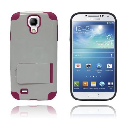 Traveller Valkoinen / Purple Samsung Galaxy S4 Suojakotelo
