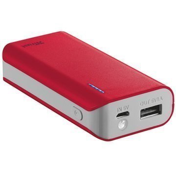 Trust Primo 4400mAh Power Bank & Flashlight Red