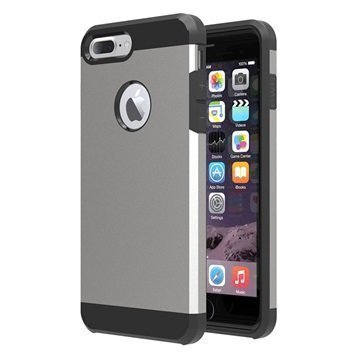 Tuff-Luv Slim Armour 2-kerroksinen TPU suojakuori iPhone 7 Plus Harmaa