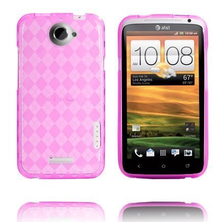 Tuxedo Läpikuultava Pinkki Htc One X Skydd