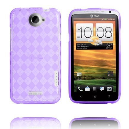 Tuxedo Läpikuultava Violetti Htc One X Skydd