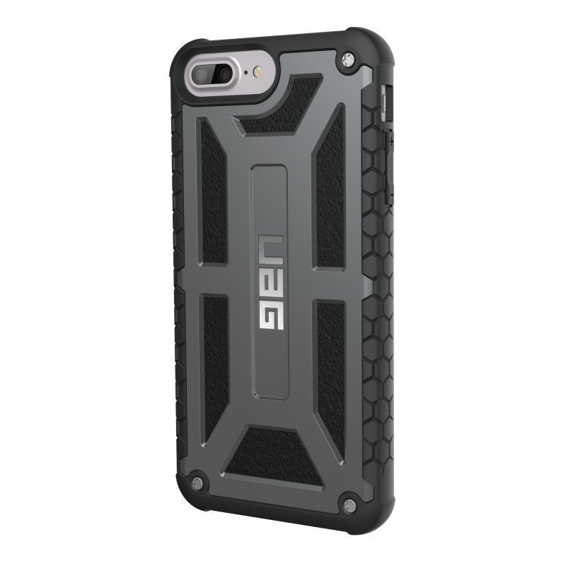 UAG Urban Armor Gear Monarch Premium kestävä suojakotelo iPhone 7 Plus / 6 Plus / 6S Plus Platinum Black