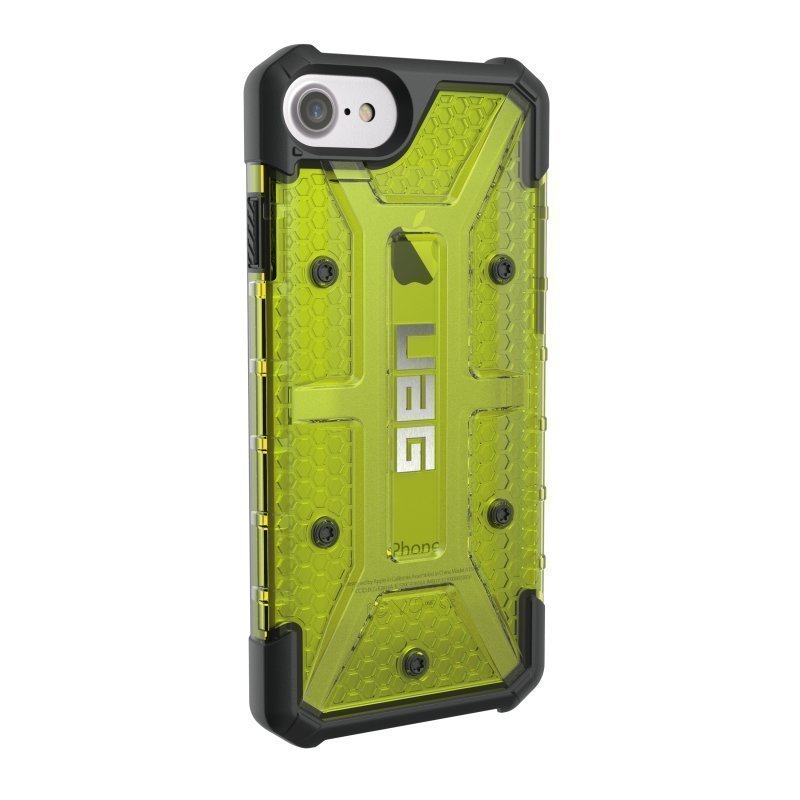 UAG Urban Armor Gear Plasma kestävä suojakotelo iPhone 7 / 6S / 6 Musta / Läpinäkyvä keltainen