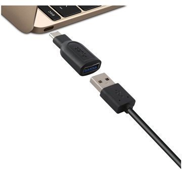 USB 3.0 / USB 3.1 Type-C Ksix Adapteri Musta