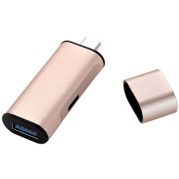 USB 3.1 C-Tyyppi / USB 3.0 & USB 3.1 C-Tyyppi Sovitin Kulta