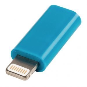 USB Lightning sovitin Lightning uros USB Micro B naaras sininen