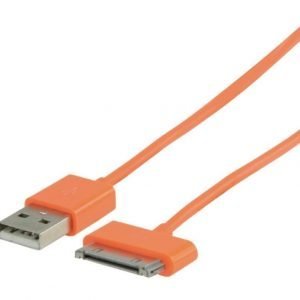 USB synkronointi- ja latauskaapeli 30-napainen telakka uros USB A uros 2 00 m oranssi