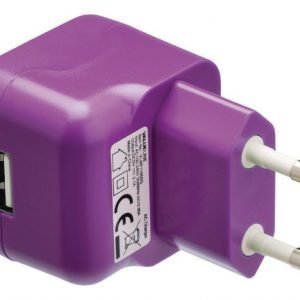 USB-vaihtovirtalaturi USB A naaras vaihtovirtaliitäntä purppura