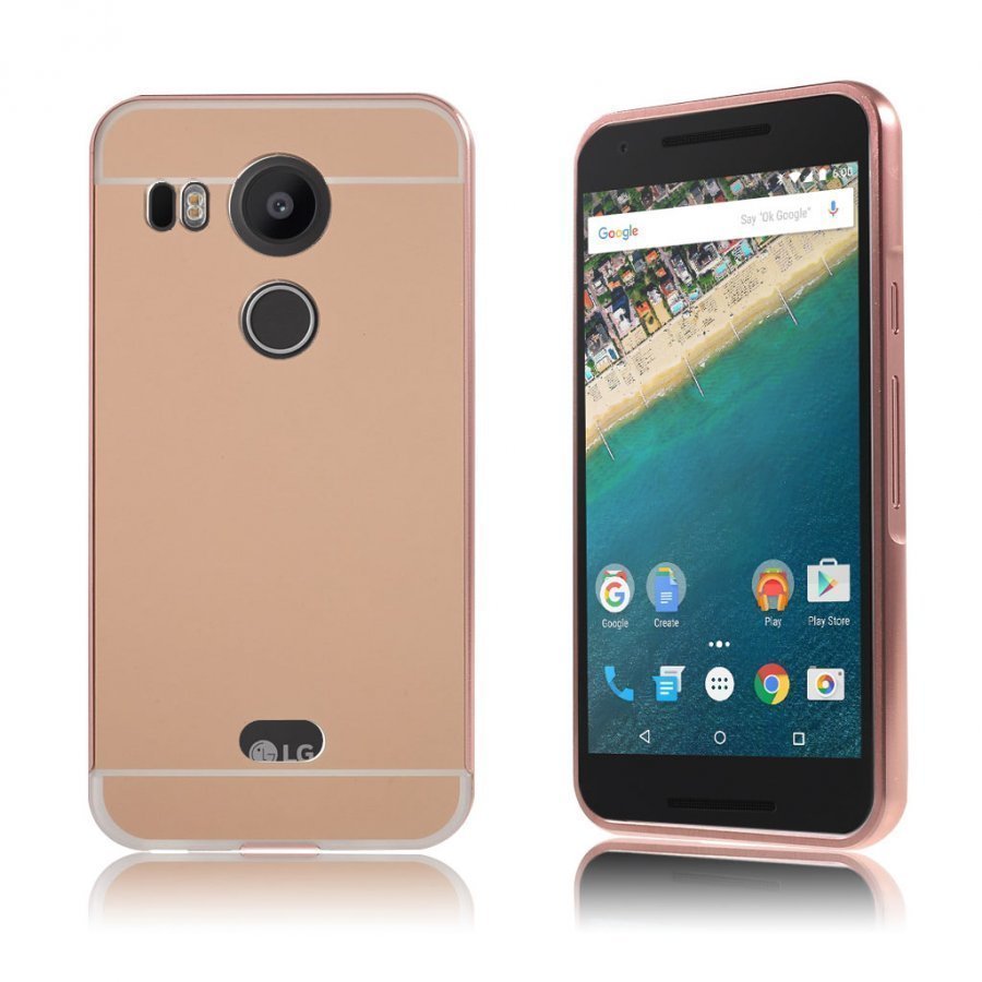 Ulrich Google Nexus 5v Metallikehys Kuori Rosee Kulta