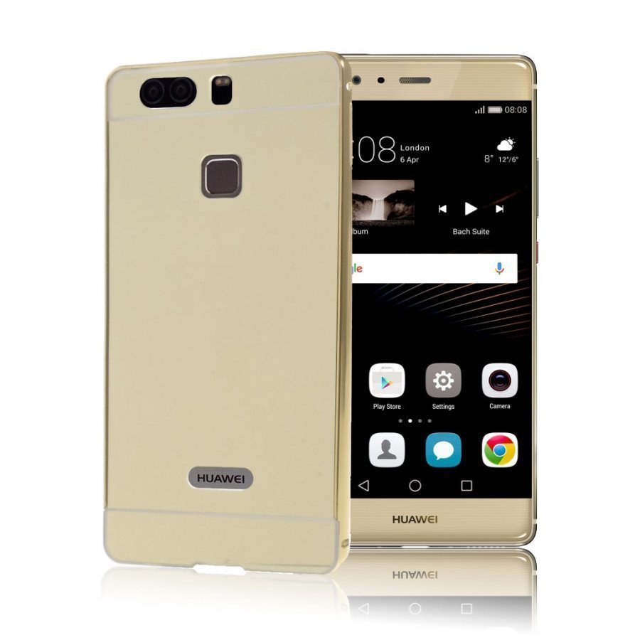 Ulrich Huawei P9 Plus Alumiini Seos Kehys Kuori Kulta