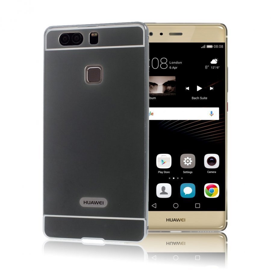 Ulrich Huawei P9 Plus Alumiini Seos Kehys Kuori Musta