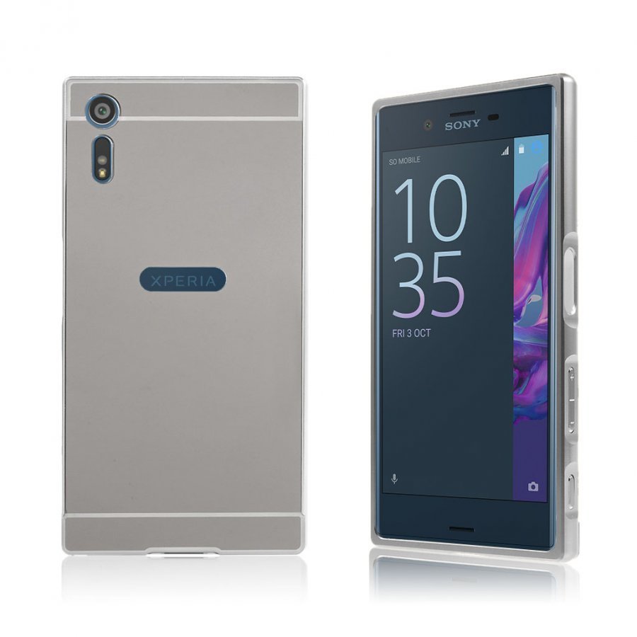 Ulrich Sony Xperia Xz Metallikehys Kuori Hopea