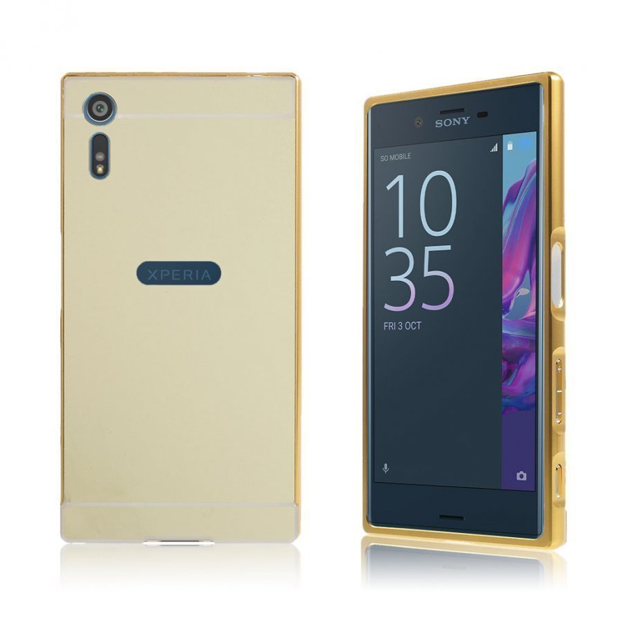 Ulrich Sony Xperia Xz Metallikehys Kuori Kulta