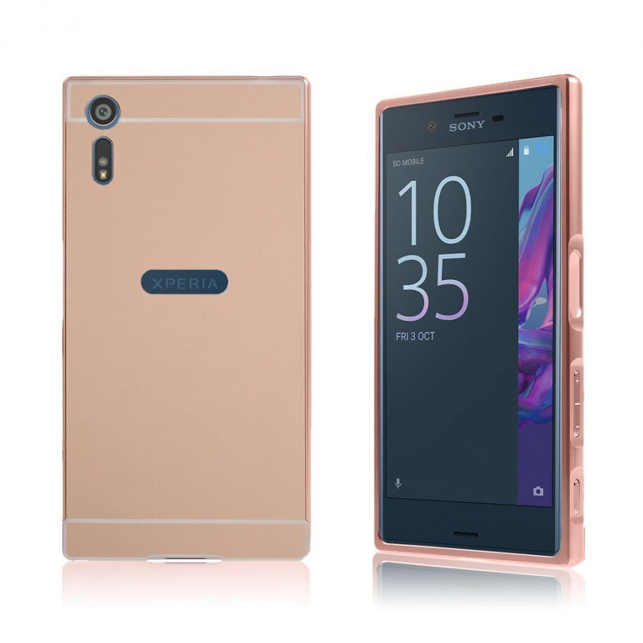 Ulrich Sony Xperia Xz Metallikehys Kuori Rosee Kulta