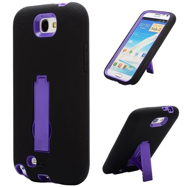 Ultra Safe Kickstand Violetti Samsung Galaxy Note 2 Suojakotelo