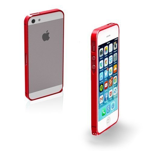 Ultra Thin Punainen Iphone 5 / 5s Alumiininen Bumper Suojakehys