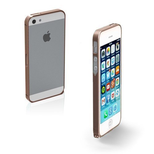 Ultra Thin Ruskea Iphone 5 / 5s Alumiininen Bumper Suojakehys