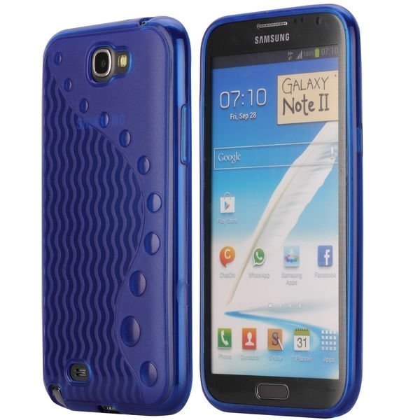 Uniline Sininen Samsung Galaxy Note 2 Silikonikuori