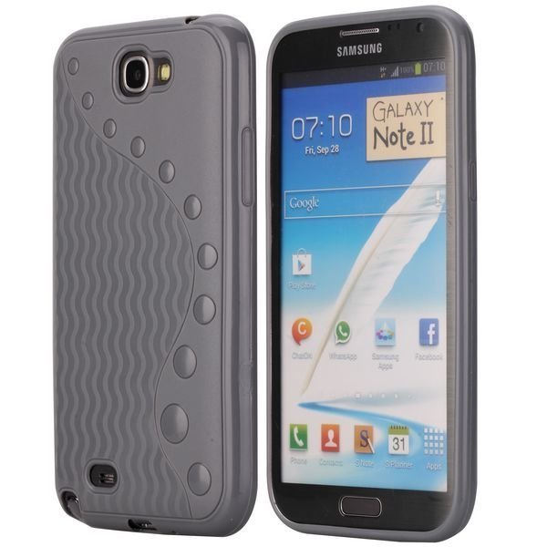 Uniline Solid Harmaa Samsung Galaxy Note 2 Silikonikuori