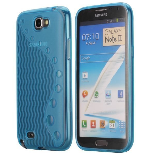 Uniline Vaaleansininen Samsung Galaxy Note 2 Silikonikuori