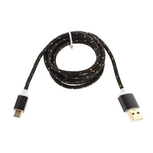 Universaali 1.5m Micro Usb Kaapeli Älypuhelimille Musta