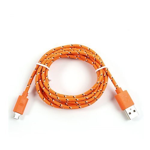 Universaali 2m Micro Usb Kaapeli Älypuhelimille Oranssi