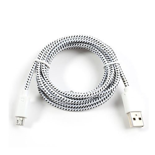 Universaali 2m Micro Usb Kaapeli Älypuhelimille Valkoinen