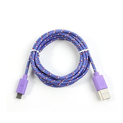 Universaali 2m Micro Usb Kaapeli Älypuhelimille Violetti