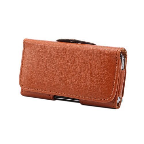 Universal Leather Pouch Holster For Smartphones Brown