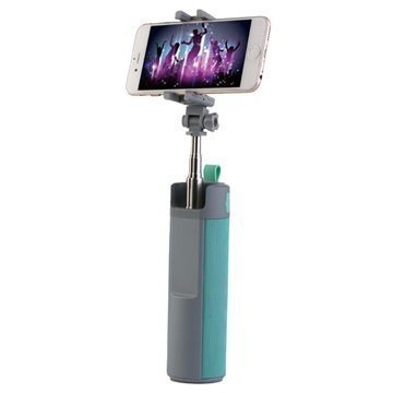 Universal Selfie Stick / Bluetooth Speaker & Power Bank Blue