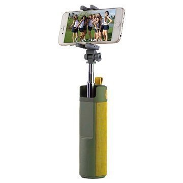 Universal Selfie Stick / Bluetooth Speaker & Power Bank Yellow