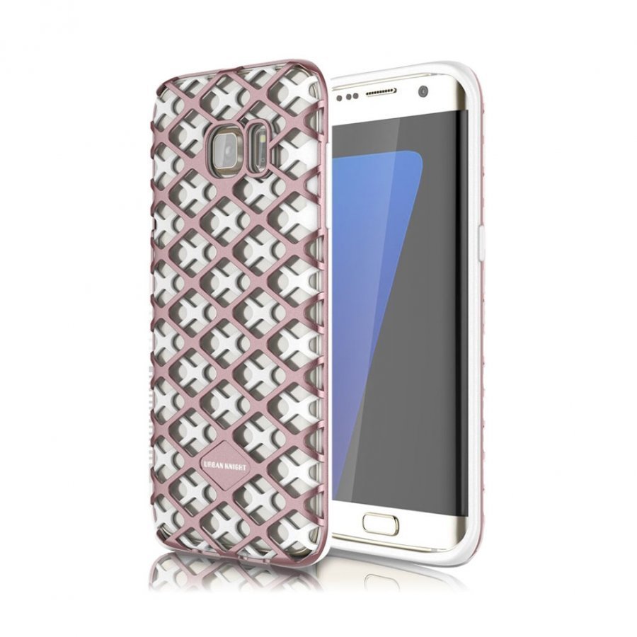 Urban Knight Samsung Galaxy S7 Edge Joustava Hybridi Muovikuori Pinkki