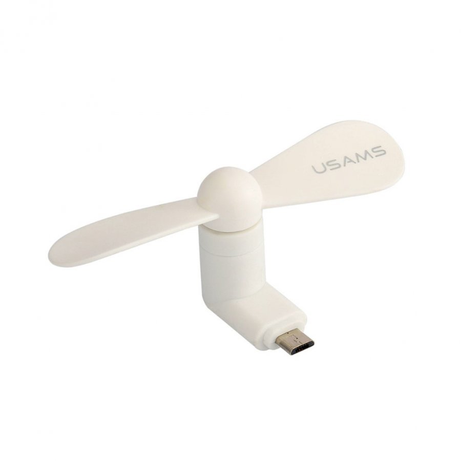 Usams Micro Usb Mini Tuuletin Älypuhelimille Valkoinen