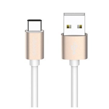 Usams USB 3.1 C-Tyyppi / USB 2.0 Kaapeli Samppanja Kulta