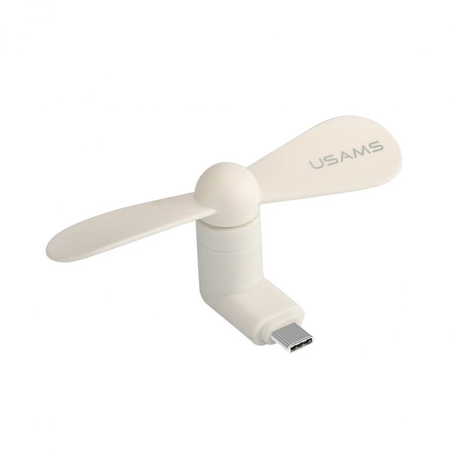 Usams Usb Tyyppi C Mini Tuuletin Älypuhelimille Valkoinen