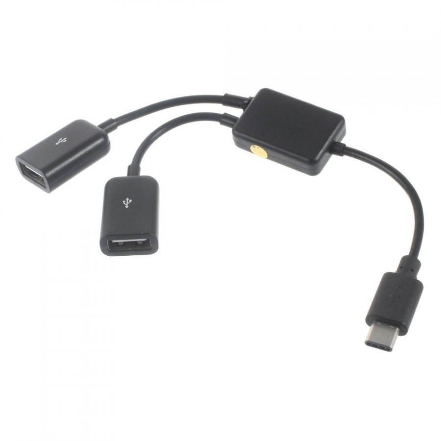 Usb 3.1 Tyyppi-C Uros 2 Usb 2.0 Naaras Jatkokaapeli 20cm