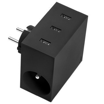 Usbepower Hide Power Hub Charger Black