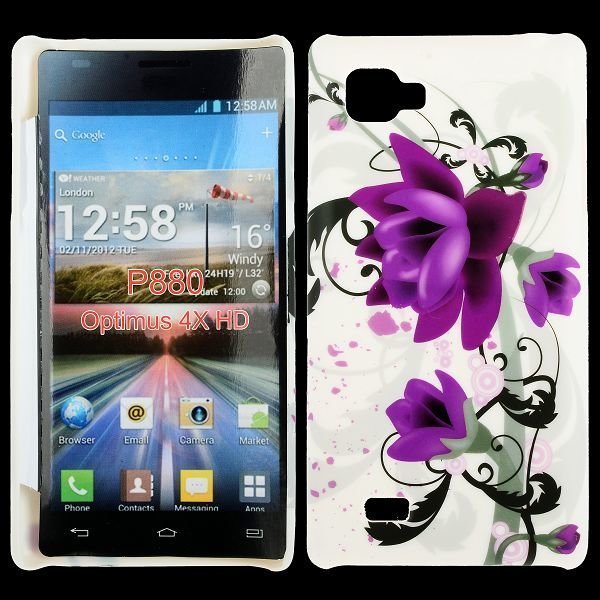 Valentine Kaksi Violettia Kukkaa Lg Optimus 4x Hd Suojakuori