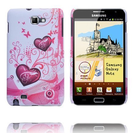 Valentine Kaksi Violettia Sydäntä Samsung Galaxy Note Suojakuori