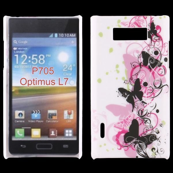 Valentine Mustat Perhoset Lg Optimus L7 Suojakuori