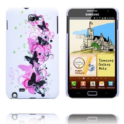 Valentine Mustat Perhoset Samsung Galaxy Note Suojakuori