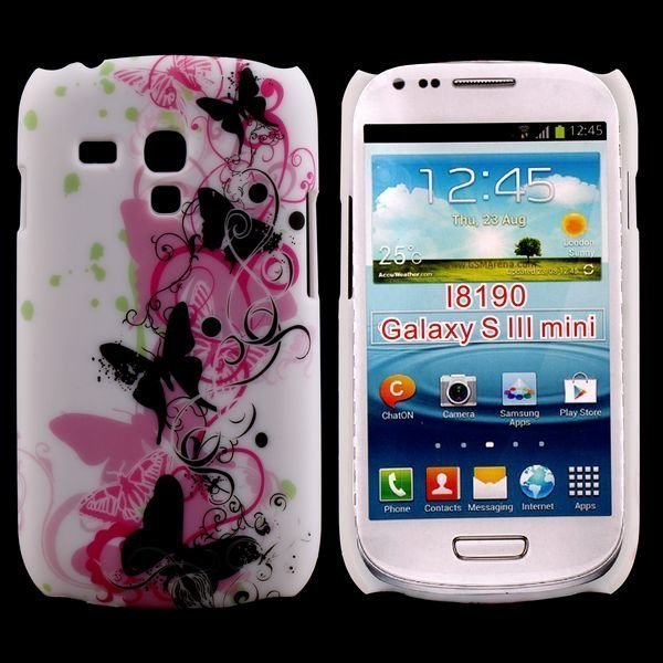 Valentine Mustat Perhoset Samsung Galaxy S3 Mini Suojakuori