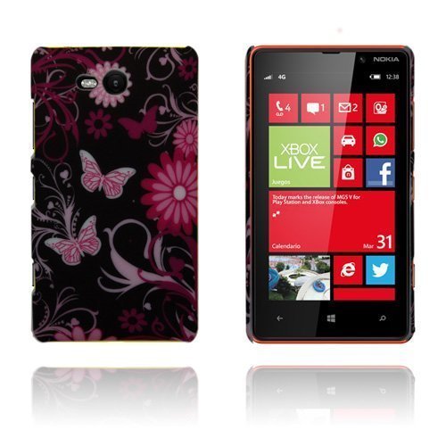 Valentine Pinkit Perhoset Nokia Lumia 820 Suojakuori