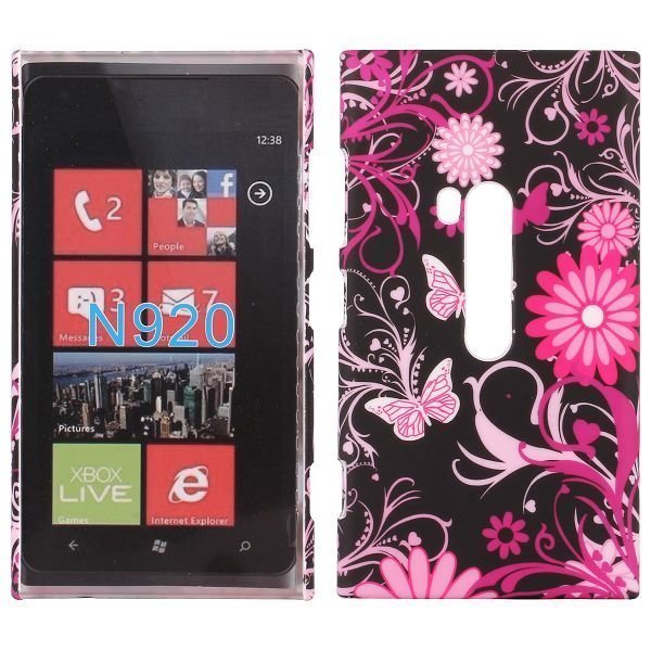 Valentine Pinkit Perhoset Nokia Lumia 920 Suojakuori